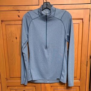 Patagonia Men's Long Sleeve Zip Tee - Steel Blue